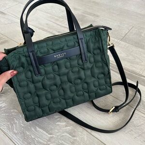 NWOT RADLEY LONDON Dark Green Quilted Crossbody Bag